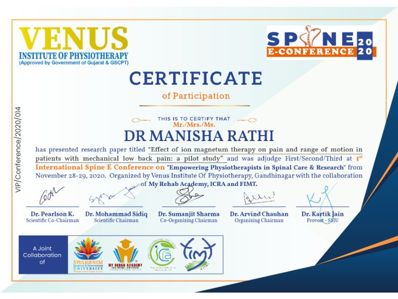 Scientific Presentation Certificate