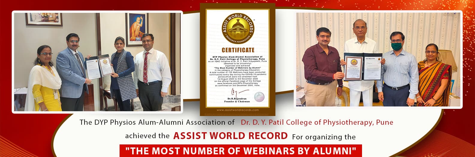 ASSIST WORLD RECORD For organizing the 'THE MOST NUMBER OF WEBINARS BY ALUMNI'